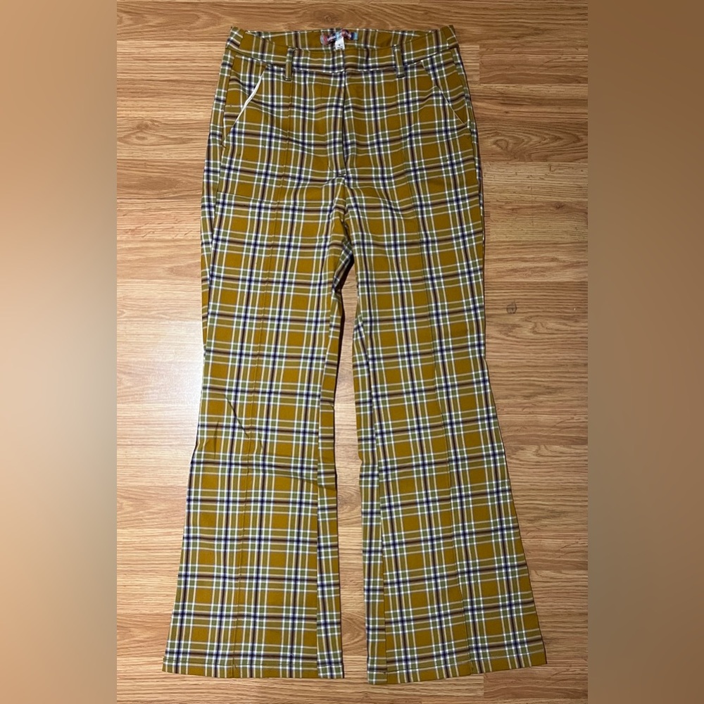 plaid flared urban outfitters pants